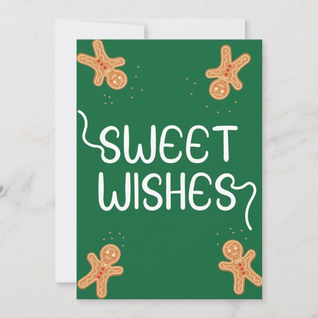 Sweet Wishes Flat christmas card (Front)