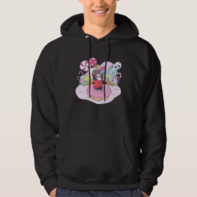 Sweet wizard panda in candy country chocolate fact hoodie (Front)