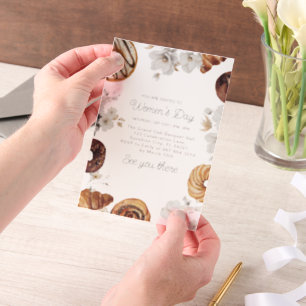 Sweet Women's Day Brunch  History Month Vellum Invitations