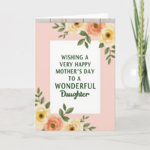 Sweet Wonderful Daughter Card