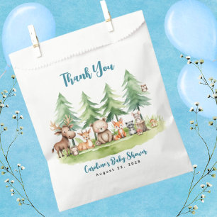Sweet Woodland Animals Baby Shower Thank You Favour Bag
