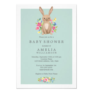 bunny baby shower invitations