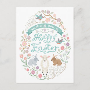 Sweet Woodland Easter Egg Postcard