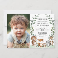 Sweet Woodland Forest Animals Greenery Birthday