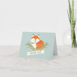 Sweet Woodland Fox Thank You Card