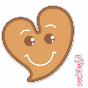 sweet XmaS gingerbread cutest heart Custom Text