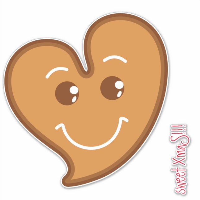 sweet XmaS gingerbread cutest heart Custom Text (Front)