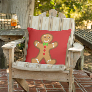 sweet XmaS gingerbread man 2 back colours Cushion