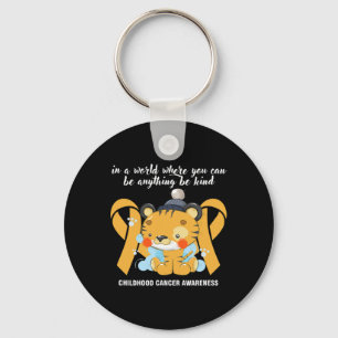 Sweet yellow band month of cancer awareness Be-Kin Key Ring