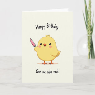 Sweet Yellow Bird Birthday Card