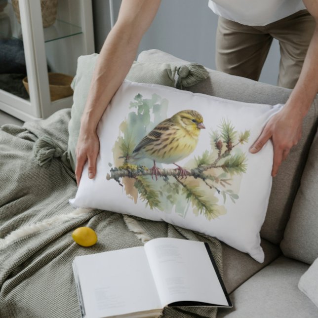 Sweet Yellow Bird Decorative Cushion (Creator Uploaded)
