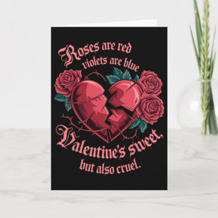 Sweet Yet Cruel Roses Heartbreak Love Message Vale Card