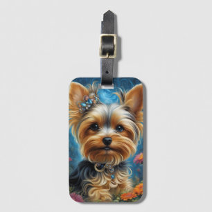 Sweet Yorkie Luggage Tag