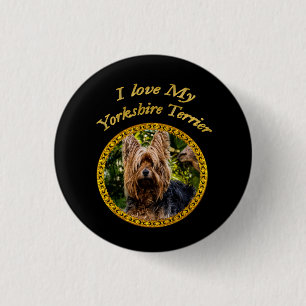 Sweet Yorkshire terrier small dog 3 Cm Round Badge
