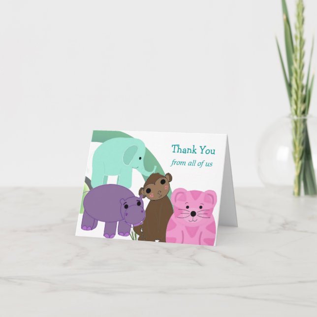 Sweet Zoo Animal Thank You (Front)