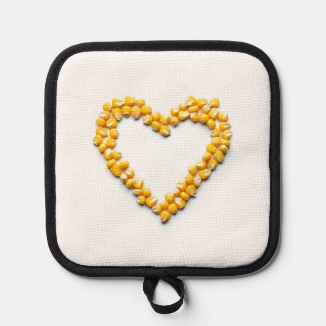 Sweetcorn Heart Pot Holder (Front)