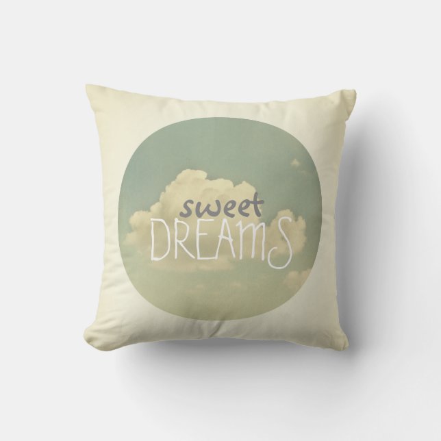 sweetdreams blue sky quote pillow home decor (Front)