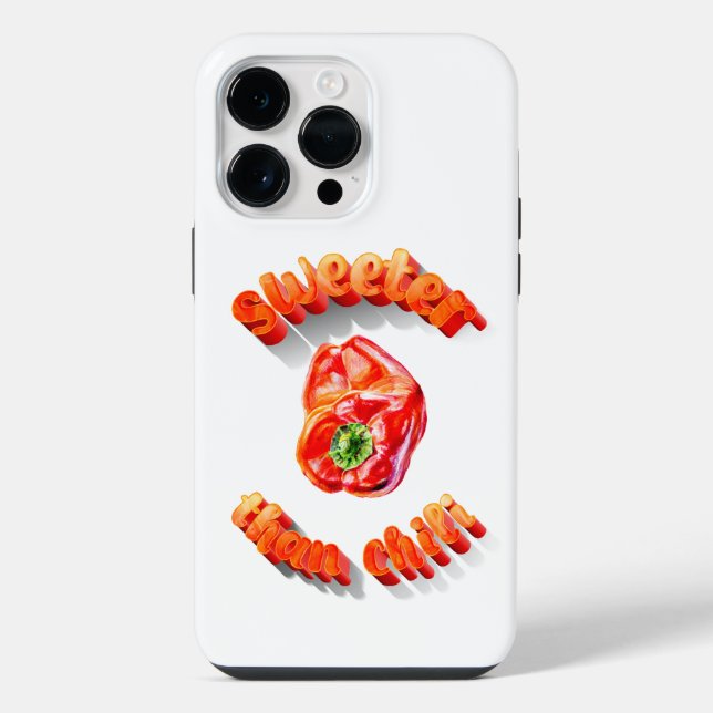 Sweeter than chilli red bell pepper iPhone case (Back)