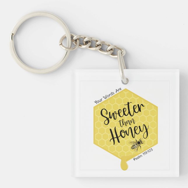 Sweeter Than Honey Key Ring (Front)