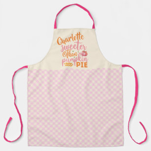 Sweeter Than Pumpkin Pie Modern Fall Thanksgiving Apron