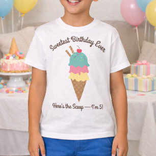 Sweetest Birthday Ever Ice Cream Social T-Shirt