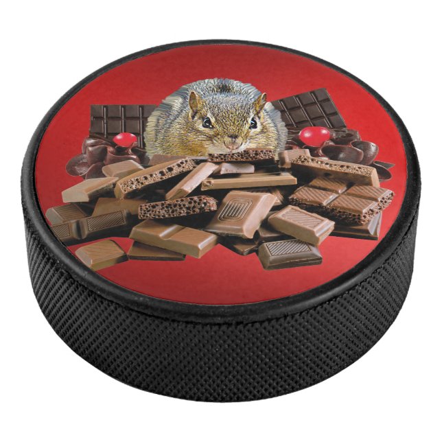 Sweetest Day Chocolate Chipmunk Hockey Puck (3/4)