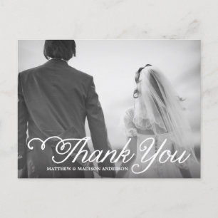 SWEETEST DAY   WEDDING THANK YOU POST CARD