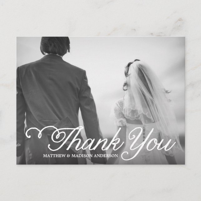 SWEETEST DAY | WEDDING THANK YOU POST CARD (Front)