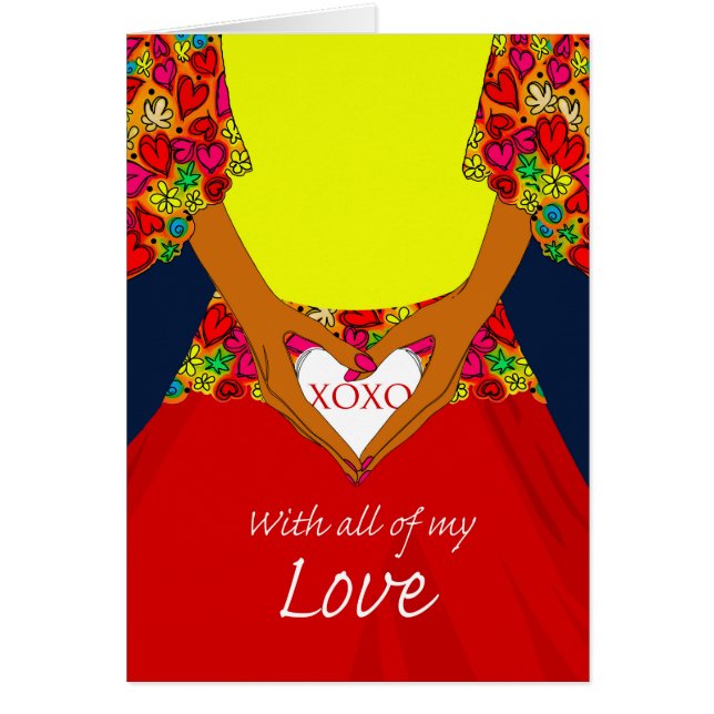 Sweetest Day, Woman Holding Heart with XOXO (Front)