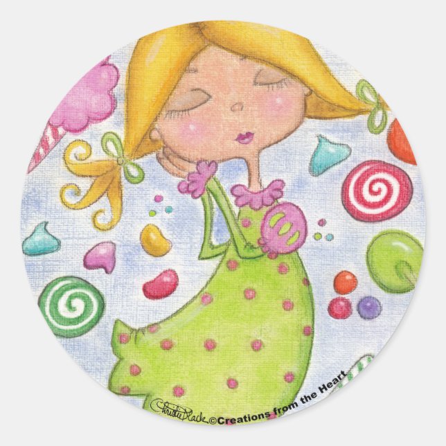 Sweetest Dreams Classic Round Sticker (Front)