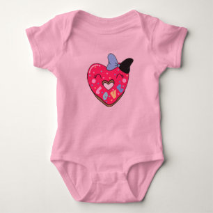 Sweetest Gift Ribbon Heart Baby Bodysuit