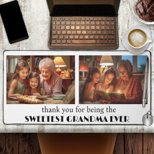 Sweetest Grandma Ever Photo  Desk Mat
