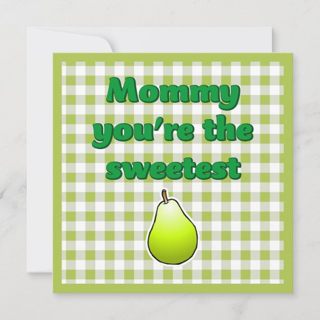 Sweetest Green Pear Card (Front)