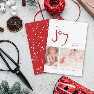 Sweetest Joy Cute Baby First Christmas Photo Card
