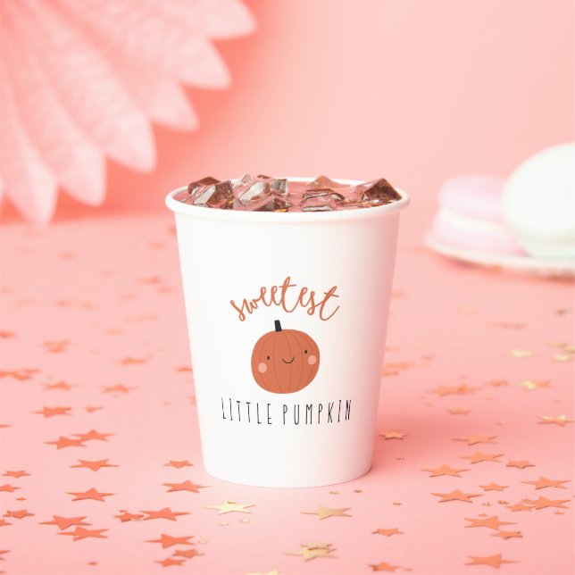 sweetest little pumpkin Paper Cups cute fall  (Insitu)