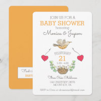Sweetest Mama Bird Flying Baby Shower Gold