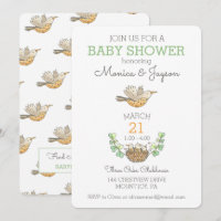 Sweetest Mama Bird Flying Over Nest Baby Shower I