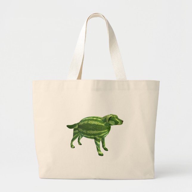 Sweetest Melon Dog Large Tote Bag (Front)