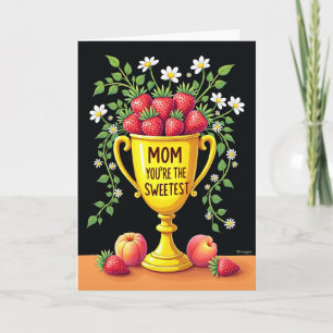 Sweetest Mom Berry Illustration Card