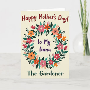 Sweetest Mothers Day Wreath Card