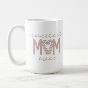 Sweetest Mum Candycane Custom Christmas Coffee Mug