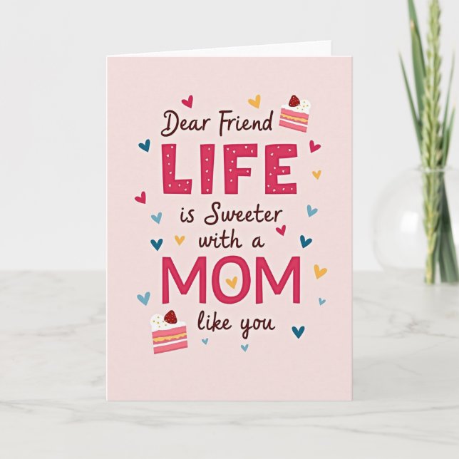 Sweetest Mum Polka Dot Card (Front)