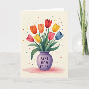 Sweetest Mum Tulip Card