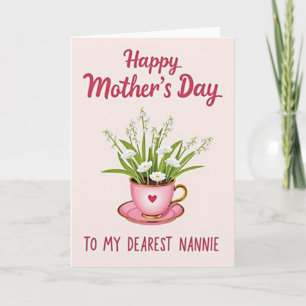 Sweetest Nannie Mothers Day Card