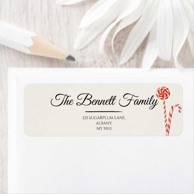 Sweetest Noel Christmas Return Address Label (Insitu)