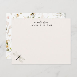 Sweetest Pink Floral Personalised Stationery Card