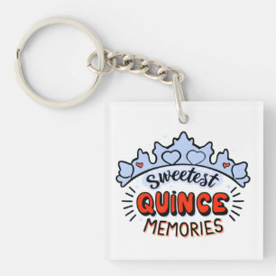 Sweetest Quince Memories Enchanting Quinceañera Key Ring