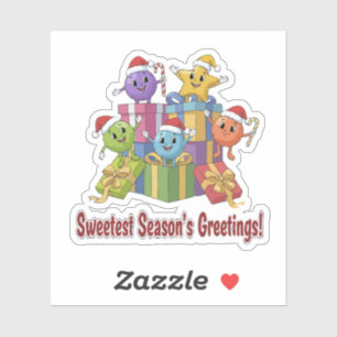 Sweetest Season's Greetings Cute Candy Christmas