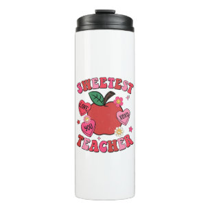 Sweetest Teacher Valentines Day Hearts Thermal Tumbler