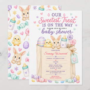 Sweetest Treat Easter Baby Shower Invitation